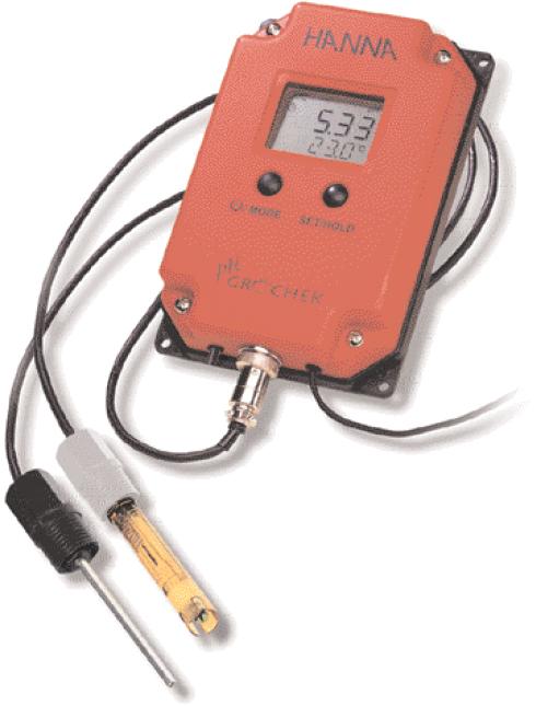 HANNA HI991401 pH és hőmérséklet mérő- és megfigyelő műszer